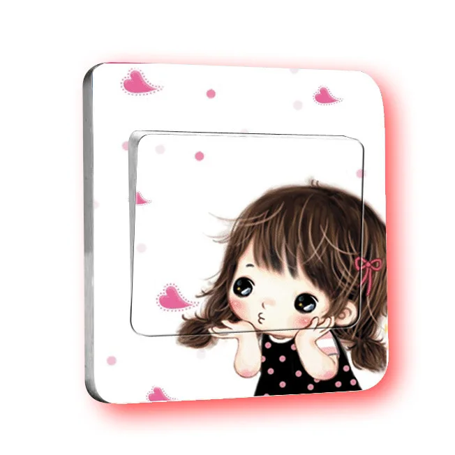 Оптовая продажа Цветной Сделай Сам переключатель Наклейки Творческий ПВХ