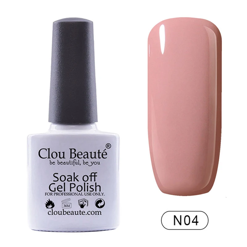 Гель лак для ногтей Clou Beaute телесного цвета УФ гель 10 мл отмачиваемый бежевый нейл