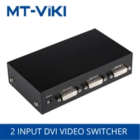 mt viki 2 port dvi switch 2 in 1 out computer monitor hd sharing device 19201440 with remote control power supply mt dv201