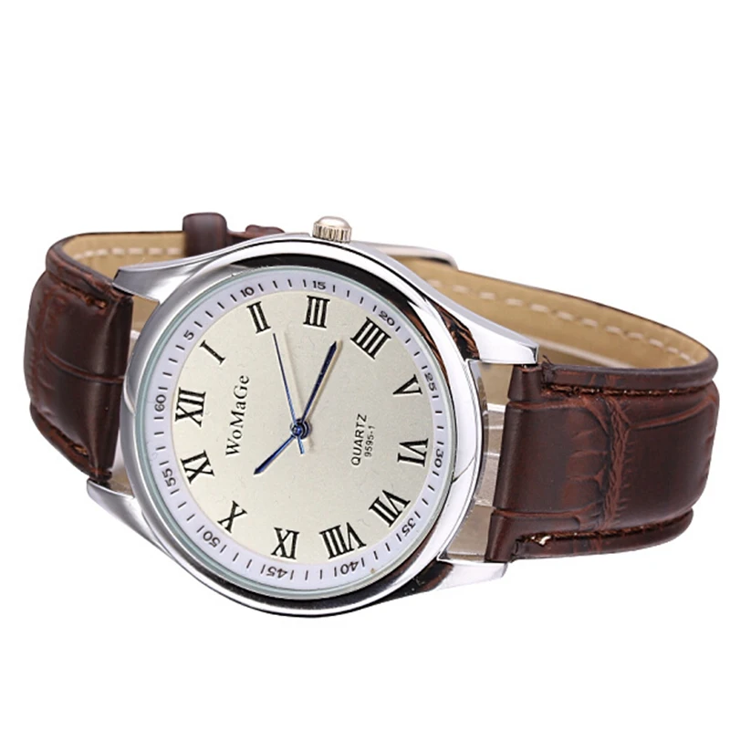 Мужские кварцевые часы Relojes Hombre простые кожаные деловые мужские с таймером Relogio