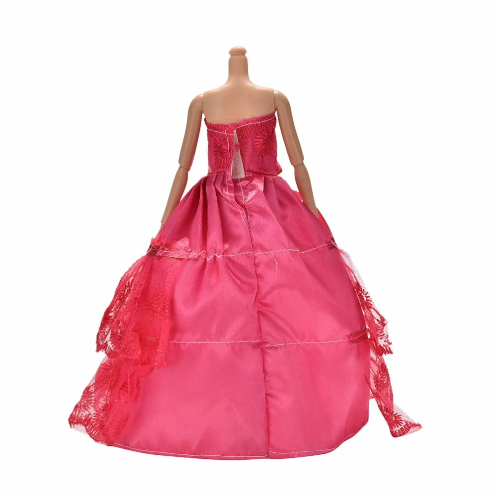 1 предмет Новое поступление красное цветочное вышитая кукла платье принцессы для