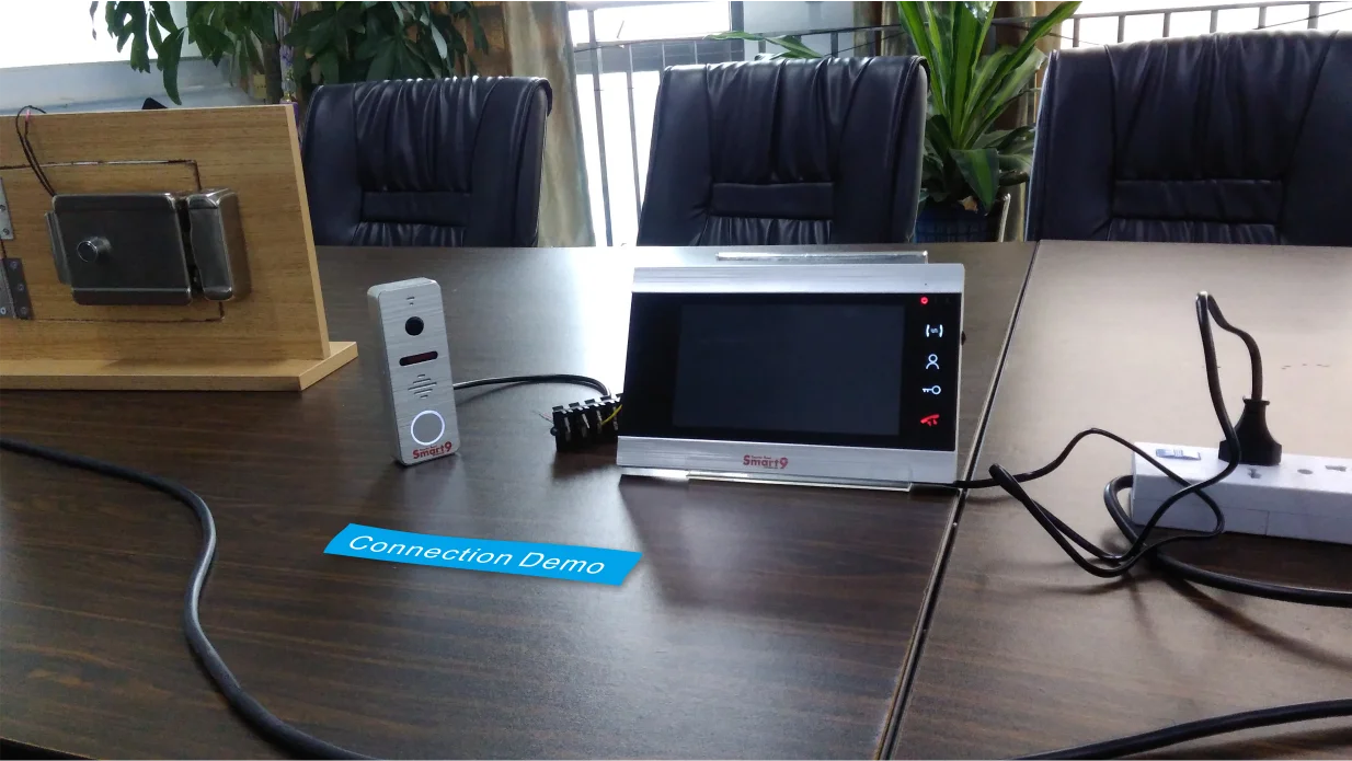 Smart9 строительный домофон, 4 провода DIY видео домофон, контроль доступа к E-Lock, 7 дюймов внутренняя панель Поддержка расширения набор