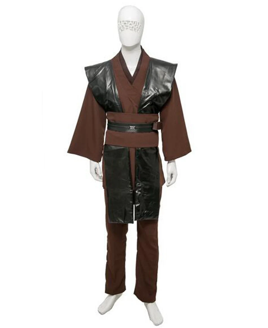 

Star Jedi Knight Wars Anakin Skywalker Cosplay Costume Brown Custom Made