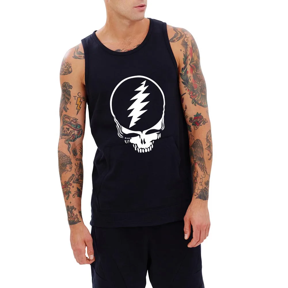 Мужская хлопковая майка Loo Show Grateful Dead Steal Your Face черная 80s|tank top men|tank toptop men |