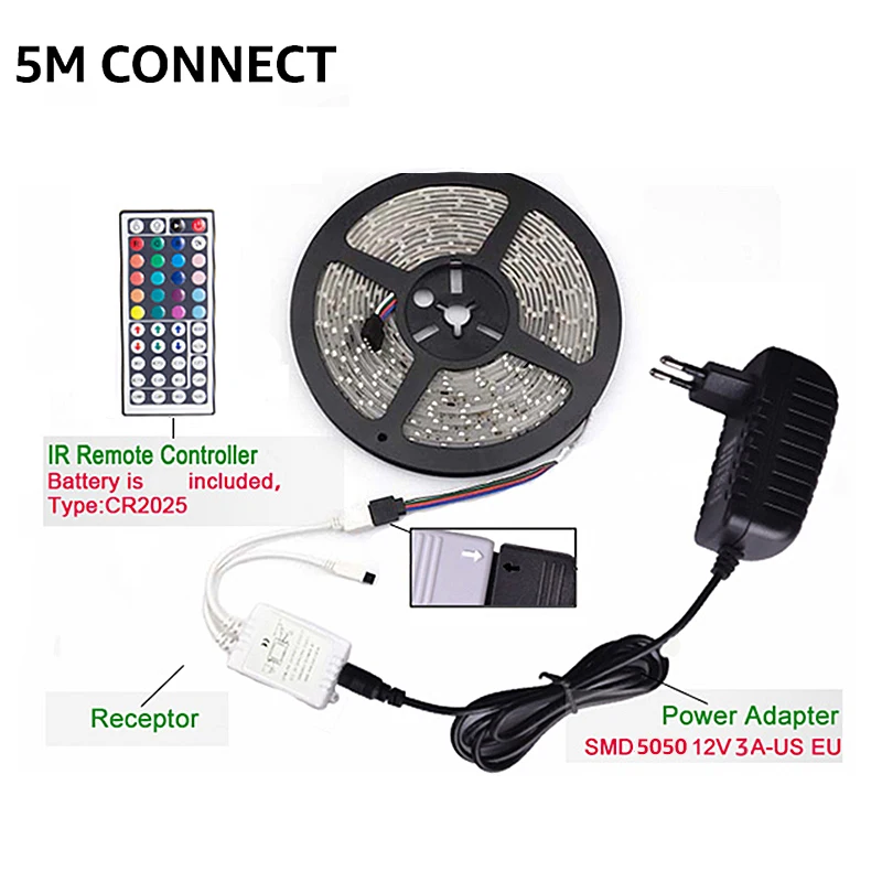 Goodland RGB светодиодный ленточный светильник 5050 SMD 5 м 10 60 светодиодов/м Гибкий
