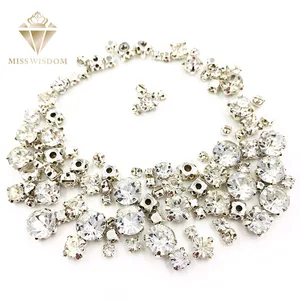 Основа для пришивания стразы из прозрачного белого стекла, горячая Распродажа, 100, шт.упак.