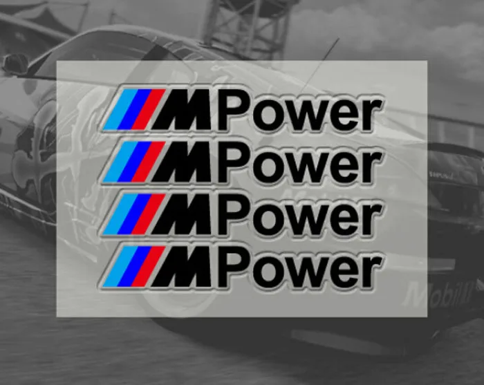 4pcs/lot M Power Decal Door Handle Car Sticker Decoration For BMW Accessories M3 m5 X1 X3 X5 X6 E36 E39 E46 E30 E60 E92 F30 |