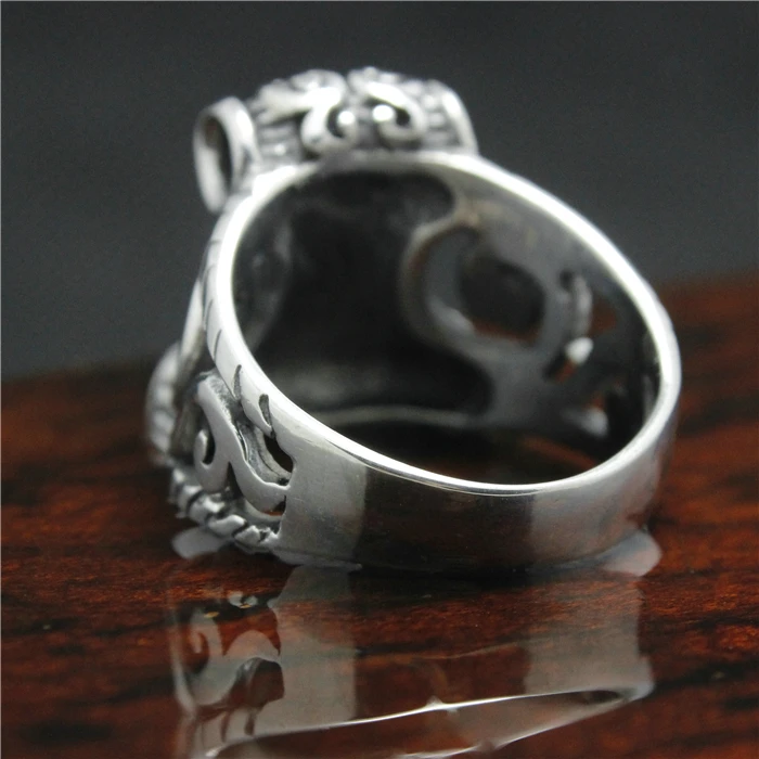 Топ Продаж Мужские 316L Нержавеющая сталь Черный Тор молоток кольцо|ring gemstone|steel