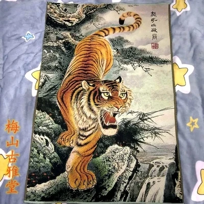 

Antique Embroidery Tangka Tiger Embroidery Decorative Portrait