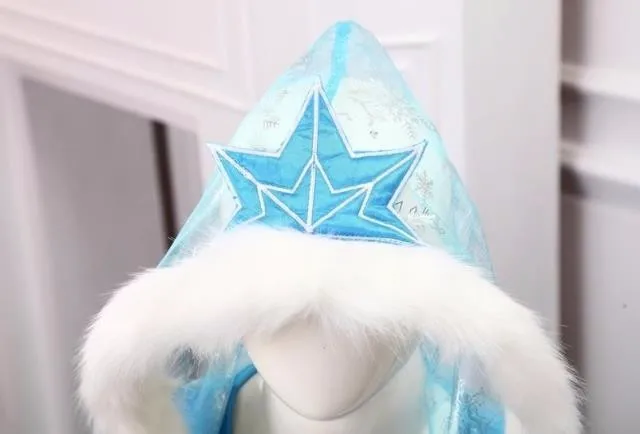 Платье принцессы карнавальный костюм для девочки «Принцесса Эльза»(платье+ плащ+ перчатки) карнавальный костюм «Принцесса Эльза Анна» платье reine des neiges для девочек 2–7 лет