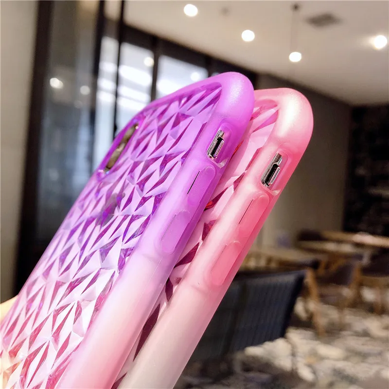 Прозрачный мягкий чехол из ТПУ с 3D бриллиантами для iPhone 7 8 Plus силиконовый защитой