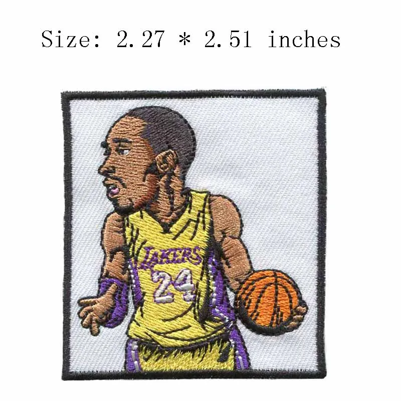 Вышитая кружевная нашивка Kobe для игры в баскетбол 2 51 дюйма|embroidery lace applique|embroidery