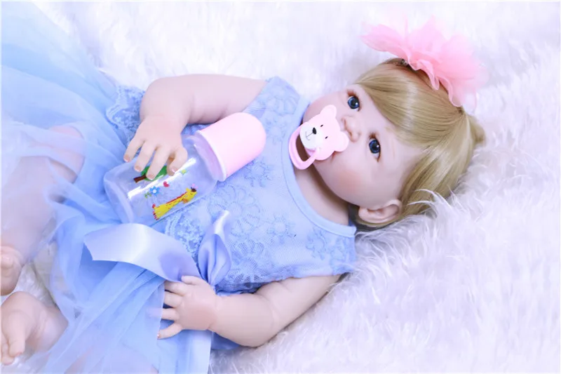 Кукла реборн силиконовая 22 дюйма виниловая младенец подарок принцессе|reborn baby doll