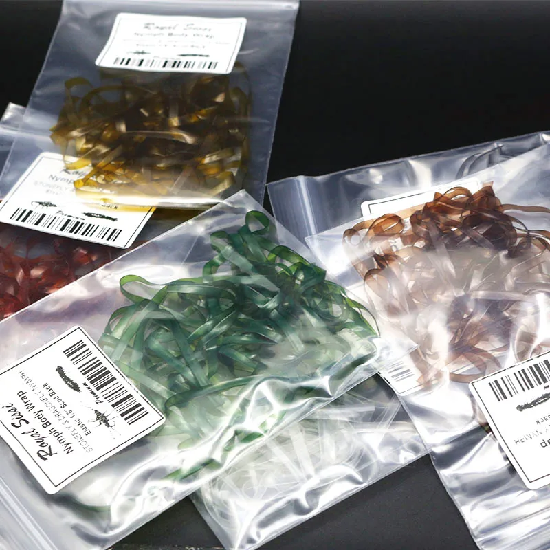 Комплект из 4 м эластичных лент для завязывания мушек 1/8 дюйма|tying materials|fly materialfly