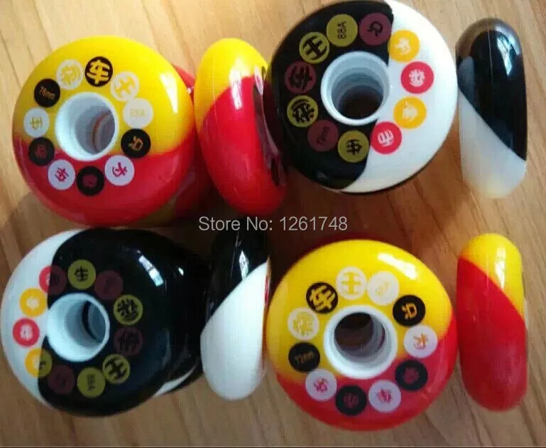 8 wheels! Free shipping! High quality products / skate wheels flat flower 72mm76mm80mm88a | Спорт и развлечения
