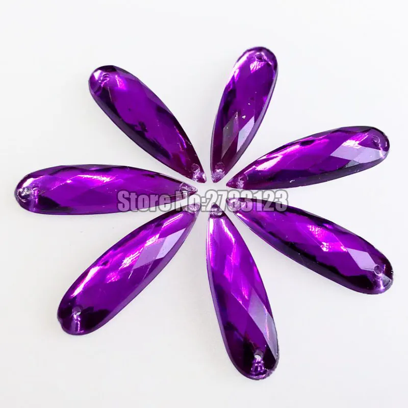 Red purple 50 шт. 8x21 мм 7x28 мм DR высококачественные акриловые пришивные стразы с двумя отверстиями, diy/аксессуары для одежды - Цвет: Red purple
