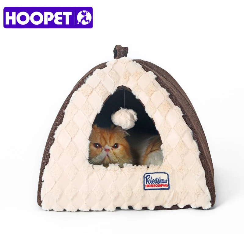 HOOPET складной и моющийся теплый PV вельветовый домик для кошек замков собак щенков