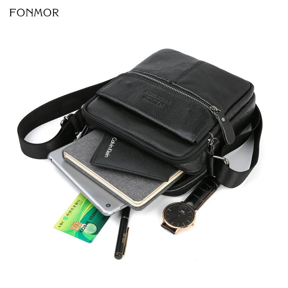 Сумка-мессенджер FONMOR Мужская из натуральной кожи |