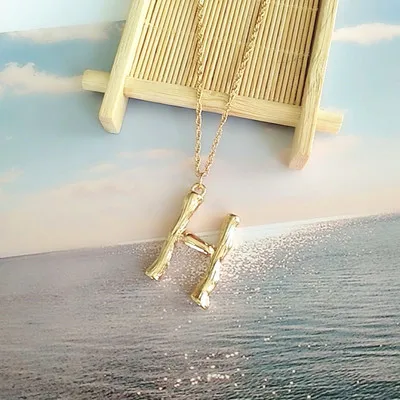 Простые Модные золотые цепочки английские буквы ожерелье A B C D E F G H I J K L M N O P Q R S T U V W X Y Z ниспадающее ожерелье на шею