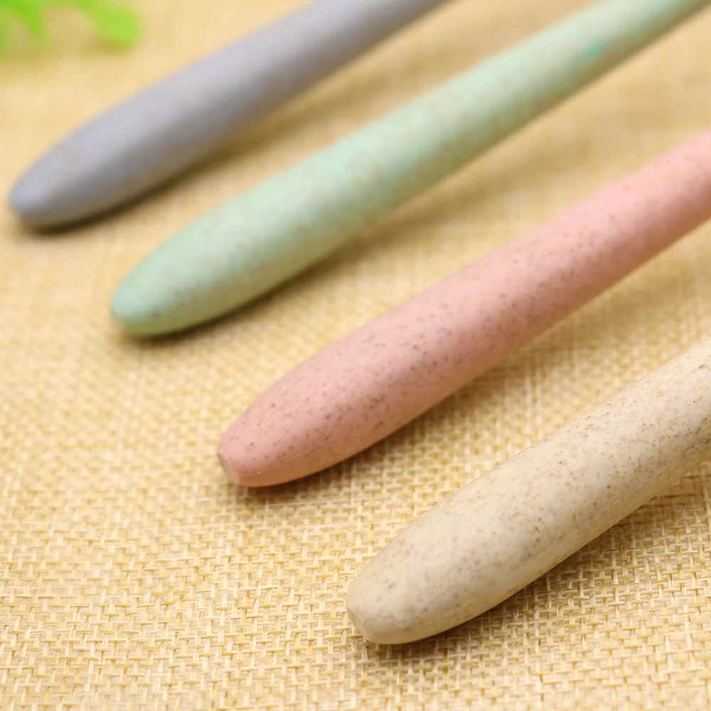 Зубная щетка DR.PERFECT из 100% натуральной пшеницы 4 шт. круглая ручка с щетиной