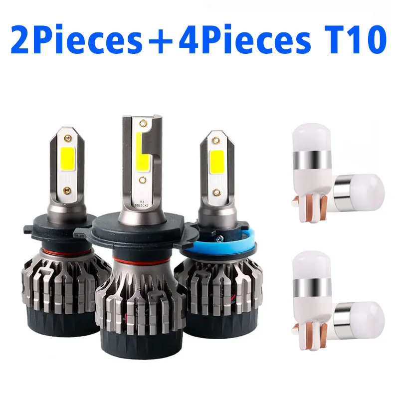 6000K Package A HLXG 2 шт. мини H4 Led H1 H7 автомобилей головной светильник 50 Вт 8000LM nebbia H8 H9 H11 9005 HB3 9006 HB4 6000K лампы светильник авто аксессуары - Испускаемый цвет: 6000K Package A