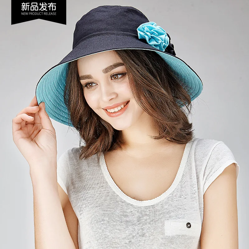 Fisherman Hat Female Thin Spring Summer Bucket Cap Women Flower Casual Fashion Sunscreen Sunshade Visor Basin Fisher Hats H6904