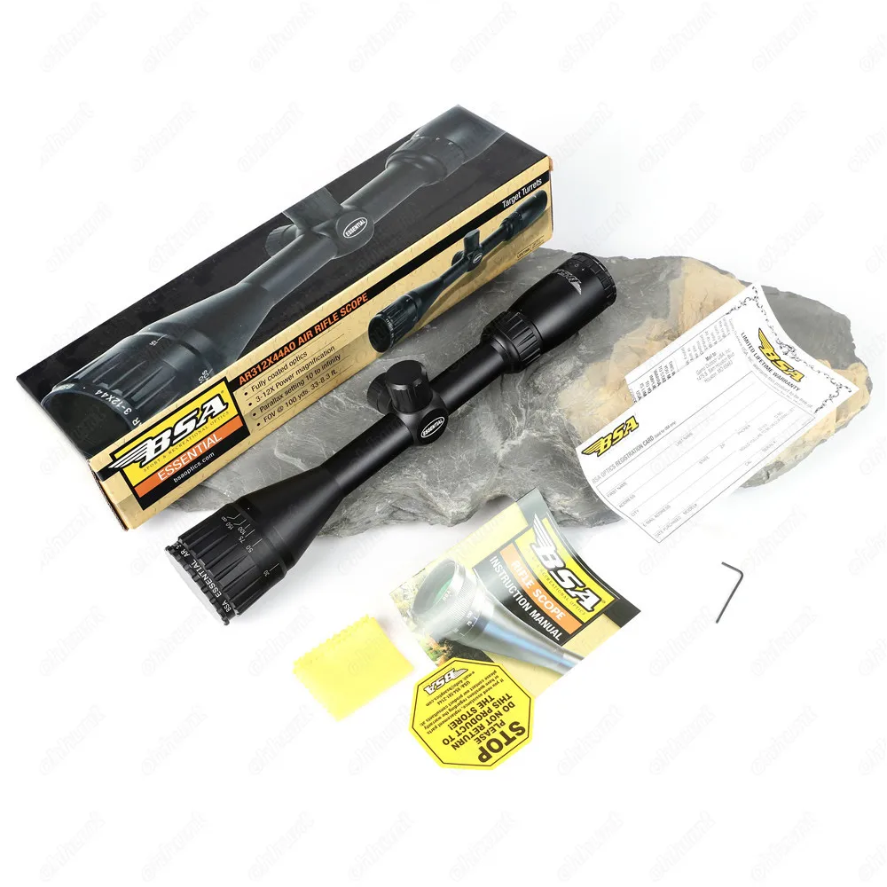 BSA Essential AR 3 12X44 SP охотничий винтовочный оптический прицел боковой Параллакс Mil Dot