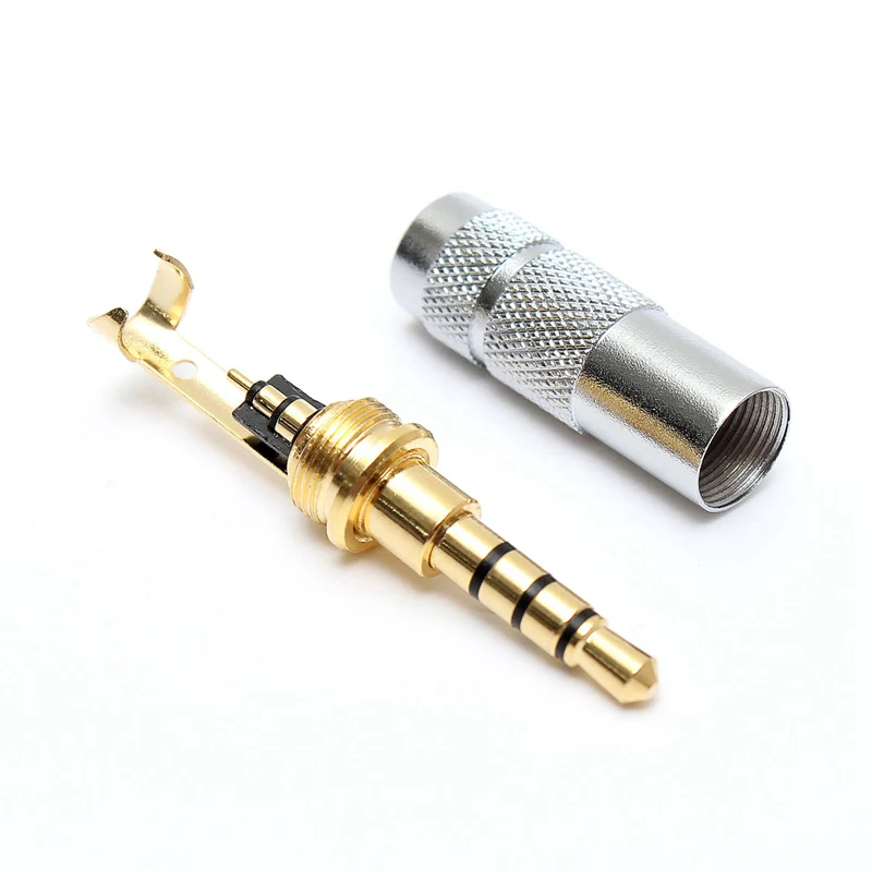 LEORY 2 шт. Позолоченные 3 5 мм стерео 4 полюсный ремонтный разъем для наушников