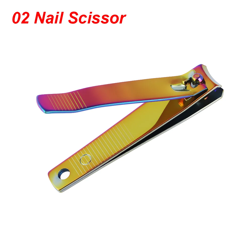 Scissor 1 шт. радужные ногти кусачки для кутикулы ножницы для удаления омертвевшей кожи средство для снятия маникюра, педикюра Инструменты для ухода за ногтями из нержавеющей стали - Цвет: Scissor