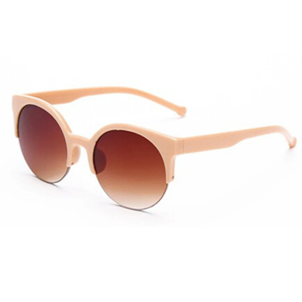 Oculos De Sol Feminino новые модные ретро дизайнерские Супер круглые очки кошачий глаз женские солнцезащитные очки - Название цвета: Beige