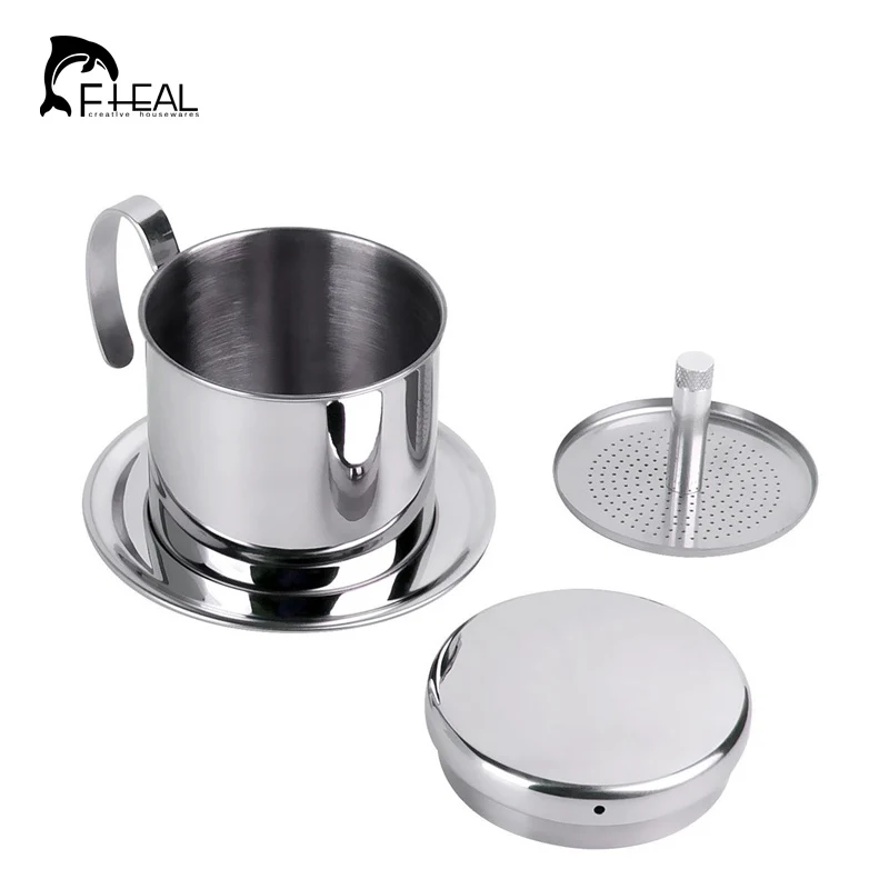 FHEAL Вьетнам Кофе кувшин Нержавеющая сталь металла кружка вьетнамский Капельного