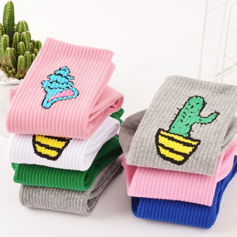 Носки женские и мужские в Корейском стиле хлопковые носки с забавным рисунком