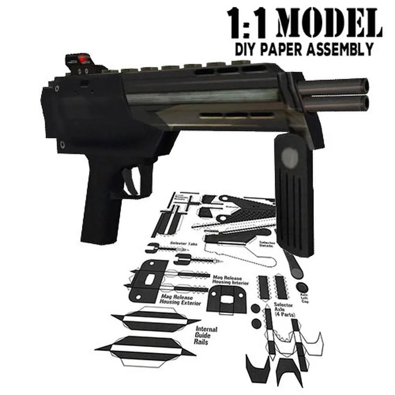 1:1 XM8 Игрушечная модель пистолета бумажные сборные Обучающие игрушки