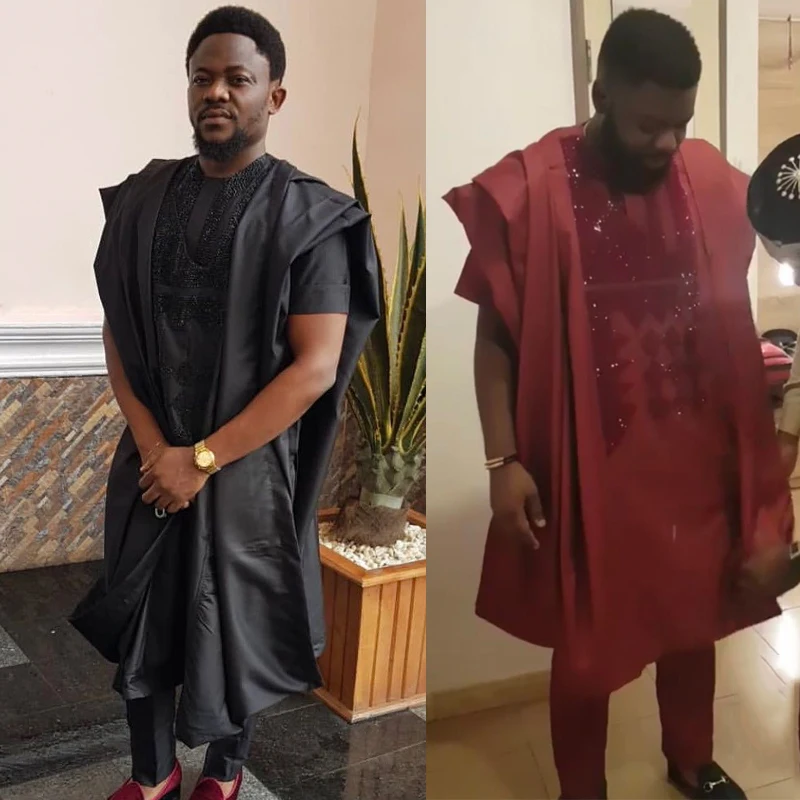 От H &amp D в африканском стиле Agbada Мужская одежда мужские рубашки женское платье