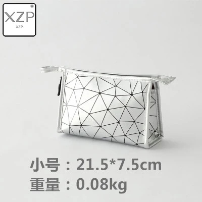 Silver Small Size XZP многофункциональная подвесная косметичка для путешествий, женские сумки для макияжа, органайзер для туалетных принадлежностей, водостойкая женская косметичка из искусственной кожи для хранения - Цвет: Silver Small Size