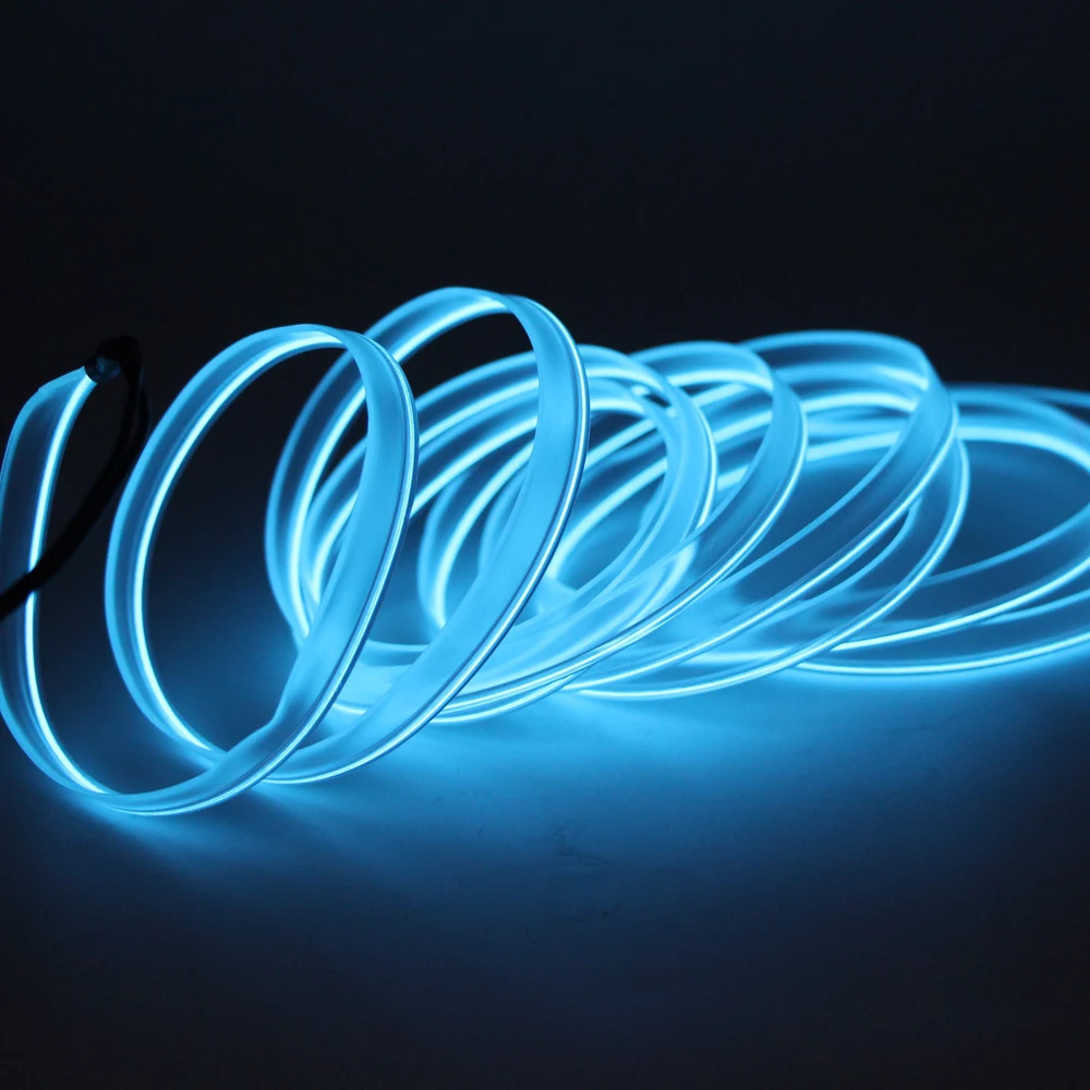2 м 5 3mm юбка EL Neon нитки 6 шить тег прокладки СИД светильник трос Водонепроницаемый