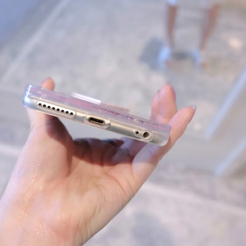 Чехол для Samsung Galaxy J3 2016 роскошный блестящий жидкий прозрачный мягкий силиконовый