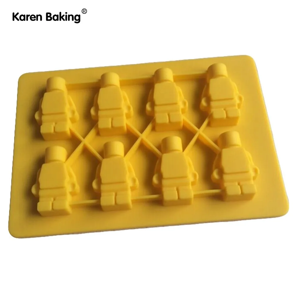 Один набор Лего и робот типа Маффин сладкие конфеты Желе помадка торт шоколадная