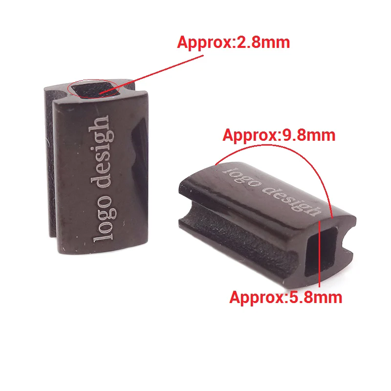 Индивидуальные прямоугольные бусины с логотипом гравировка под заказ для