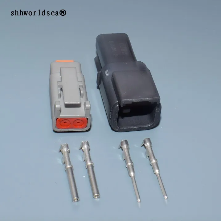 

shhworldsea 2pin 1.0mm male female automotive electric housing plug electric wiring harness connector DTM06-2S DTM04-2P