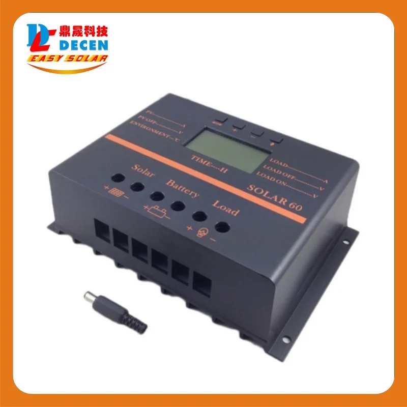 Солнечный 60A ЖК дисплей PV Панель Батарея Контроллер заряда 12 В 24 Системы домашние
