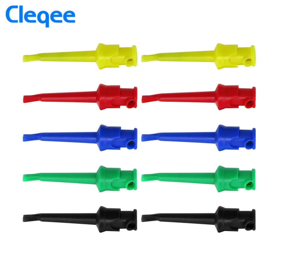 Cleqee P5002 10 шт. мультиметр хорошее качество тестирование крюк зажим свинцовый