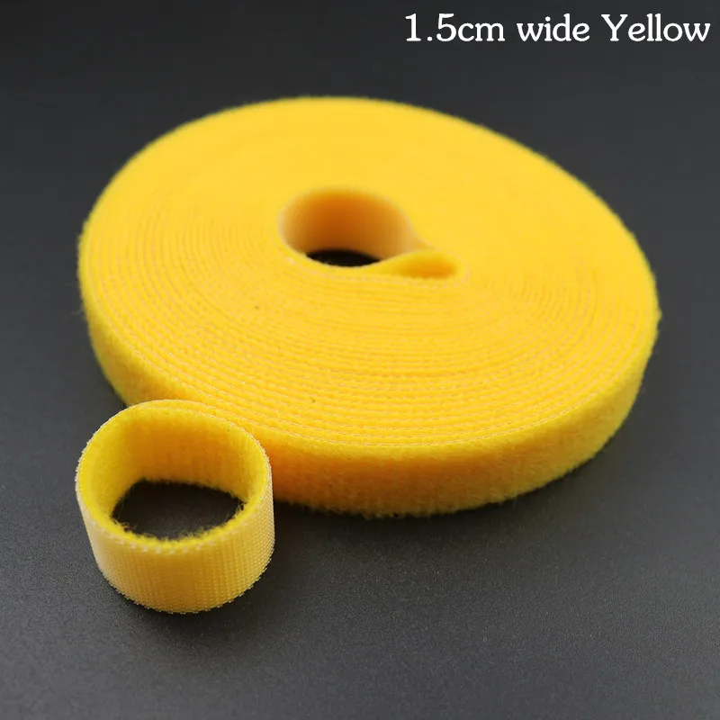 1.5CMx3M Yellow Горячая 3 метра многоразовая клейкая крепежная лента назад к спине крепкие крючки и петли крепеж кабельные стяжки занавеска застежка волшебная лента - Цвет: 1.5CMx3M Yellow