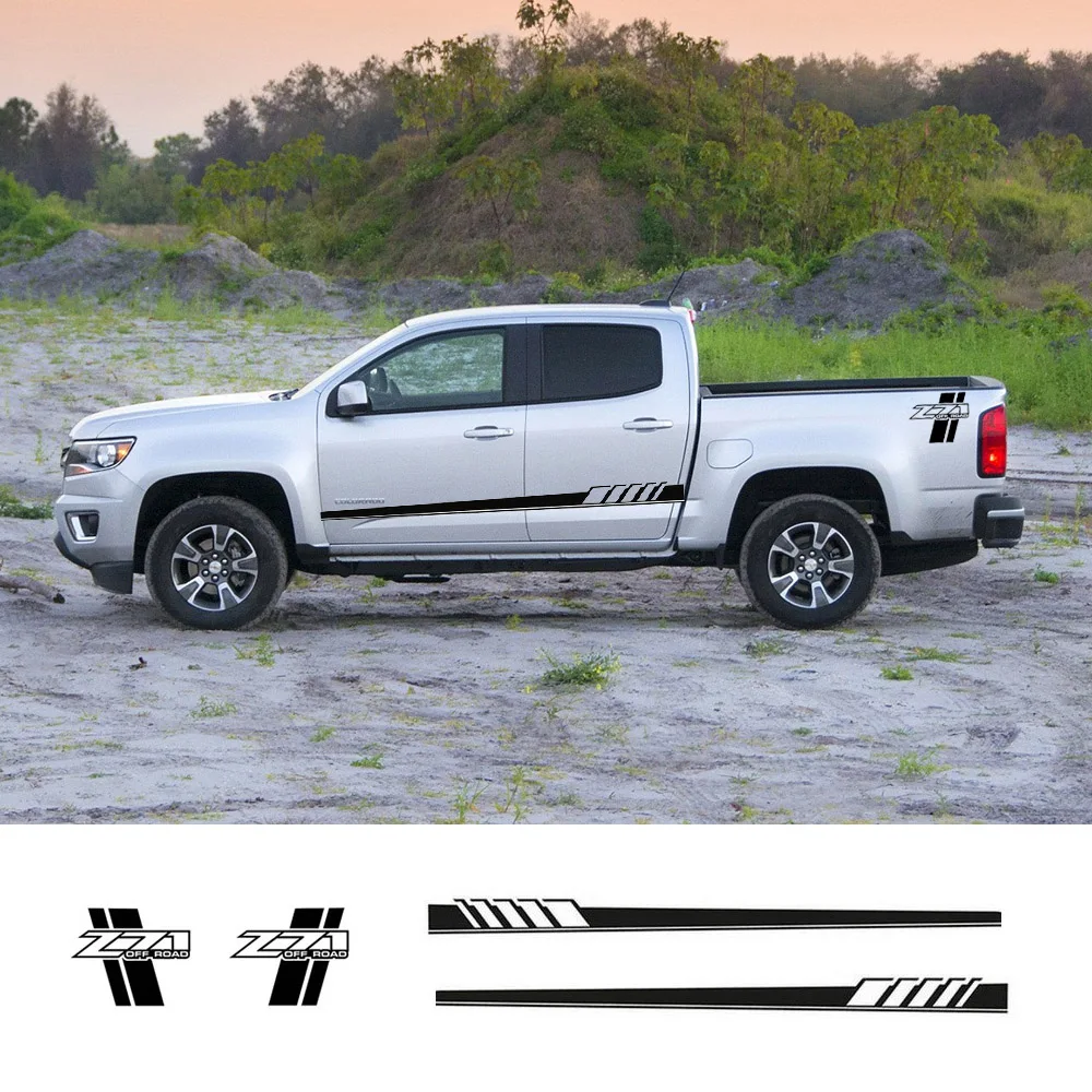 4pcs Sets Decal Sticker Side Stripes Graphics &quotL&quot Arrow Z71 Off Road For Chevrolet COLORADO | Автомобили и мотоциклы