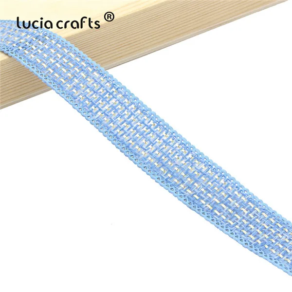 C3 Blue 5y Lucia crafts 5y/6y 25 мм джутовые мешковины кружева планки ленты для свадебных мероприятий вечерние упаковки тортов аксессуары DIY P0511 - Цвет: C3 Blue 5y