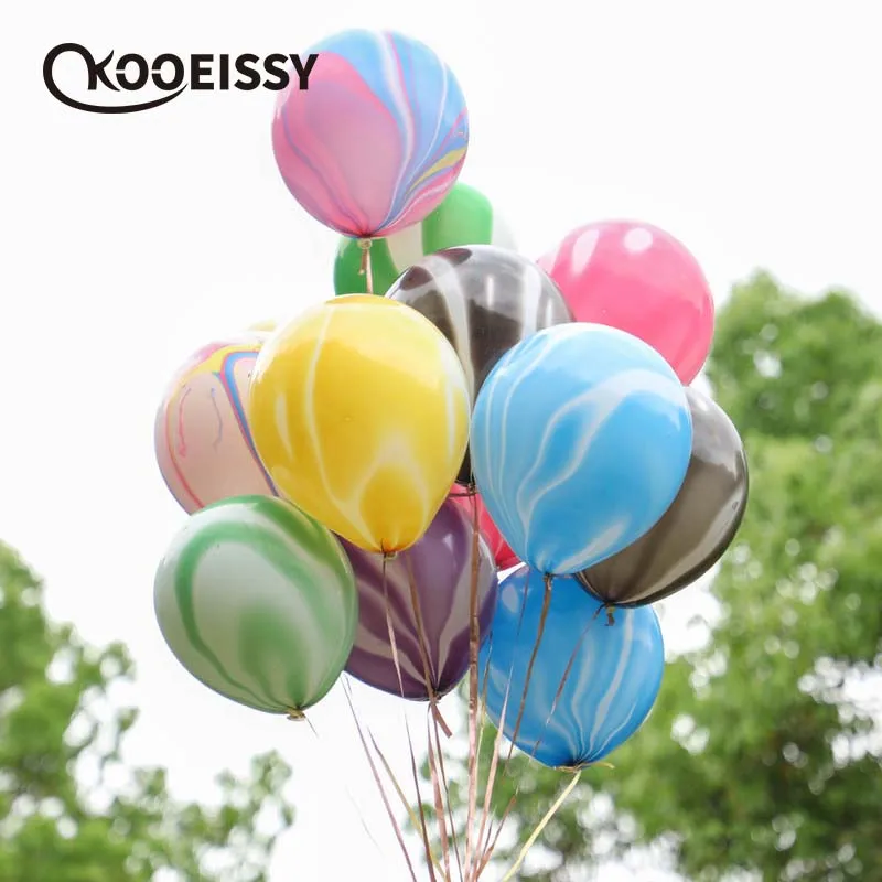 Латексные воздушные шары 10 шт. украшение для торта мраморный металлический шар