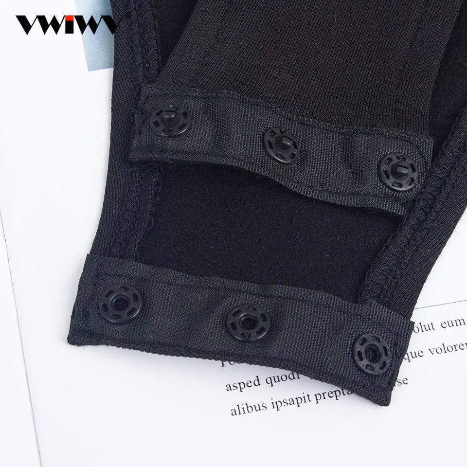 Женский сетчатый комбинезон VWIWV облегающий костюм с длинным рукавом глубоким v