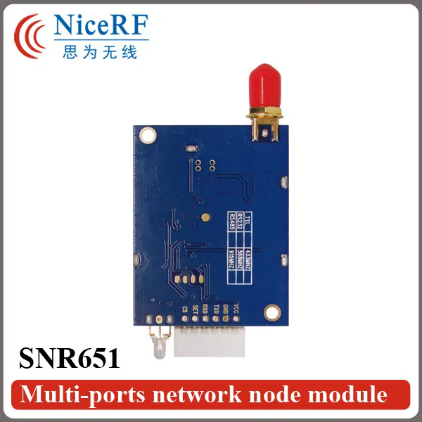 Сетевой модуль связи SNR651 433 МГц интерфейс TTL дальность 3 км 27 дБм 500 МВт 470/868 2