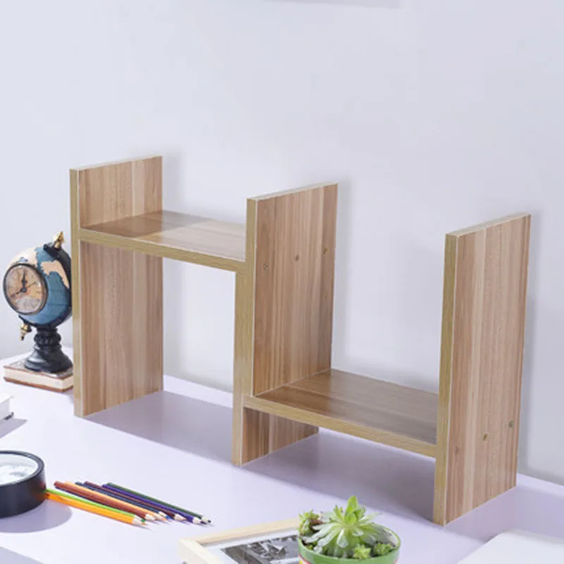 DIY многофункциональная настольная книжная полка, выдвижной книжный шкаф для детей, Студенческая мини книжная полка, простая настольная стойка для хранения