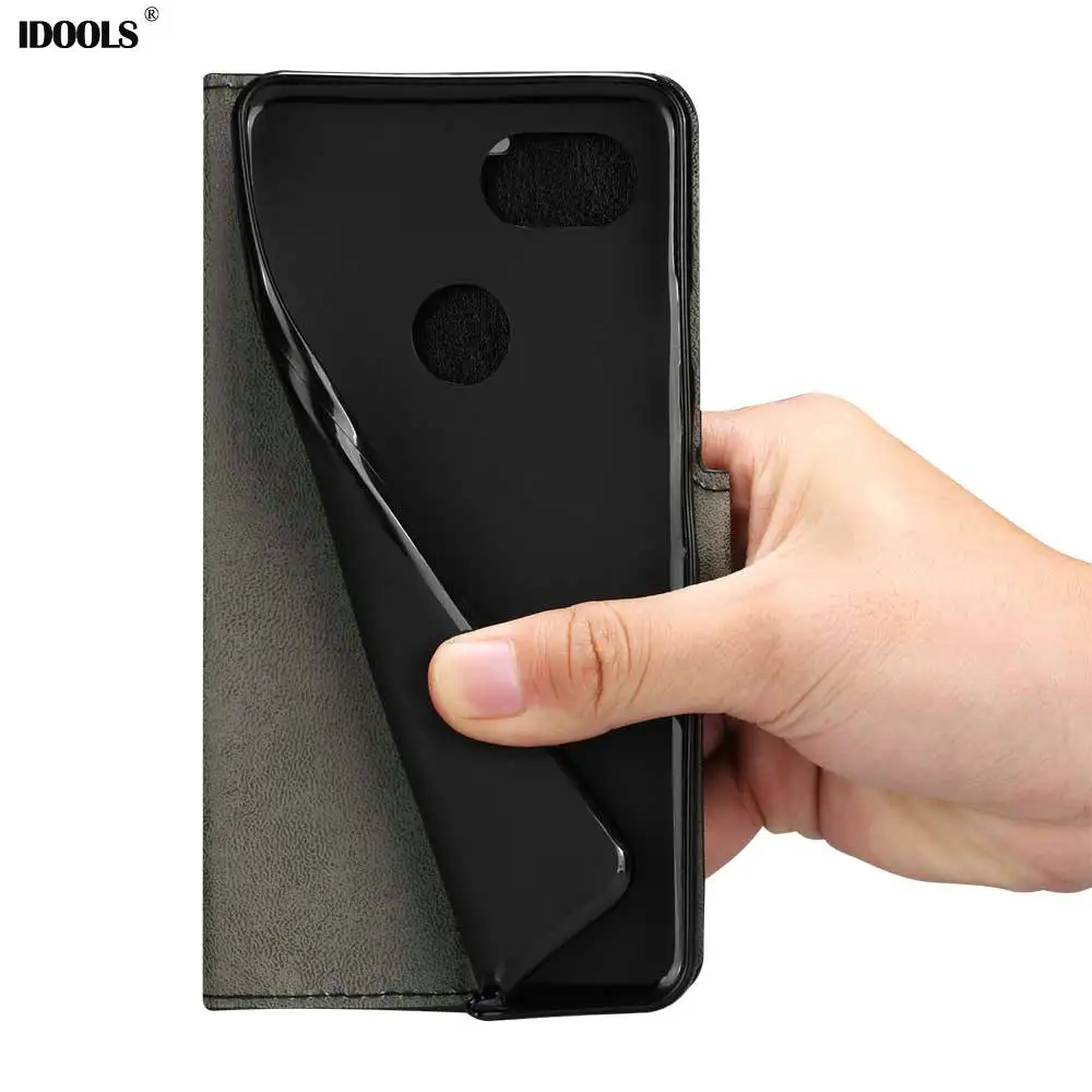 IDOOLS для Google Pixel 2 Чехол роскошные PU Кожаные чехлы B Muski телефон сумка протектор